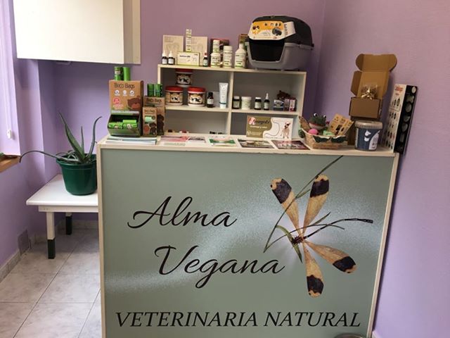 Recepción de Veterinaria Natural Alma Vegana